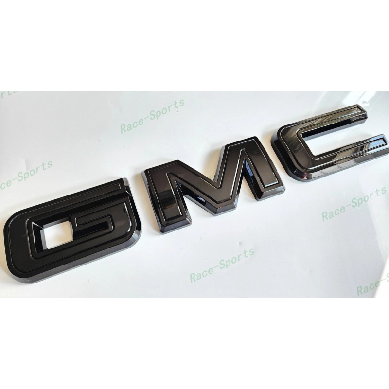 Auto GMC OVERLAY Front Rear Gloss Black GMC Emblem 2019+
