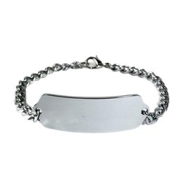 DEFIBRILLATOR Medical ID Alert Bracelet with Embossed Emblem from Stainless Steel. Style: Classic Wide, Premium Series.