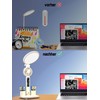 LED Desk Lamp, Eye-Friendly Reading Lamp, Desk Lamp with Fan,