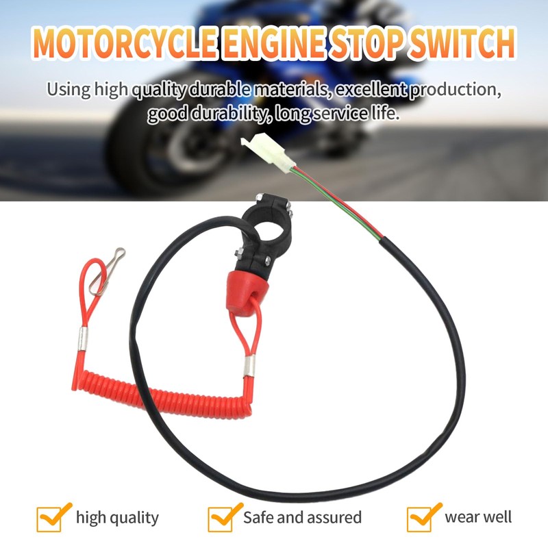 UOIENRT 22mm 7/8" Engine Stop Switch, Motorcycle Engine Kill Switch