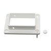 2-Pack 2" x 3.5" Slotted Handrail Bracket Kit, White Vinyl