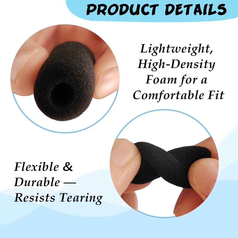 AKSONMN 18 Pack Mini Foam Windscreen for Headset Microphone -