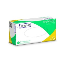 Disposable Vinyl Gloves 45MED Transparent Size S Pack of 100