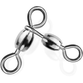 9KM DWLEFE Clen Parent-child Swivels 3-Way Stainless Steel Swivels Rig Swivels for Fishing Tackle Catfish Fishing Line Connector Saltwater Freshwater -2/0*1/0# 25pcs