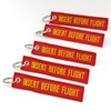 Rotary13B1 Insert Before Flight Keychain - Red/Yellow 5PCS