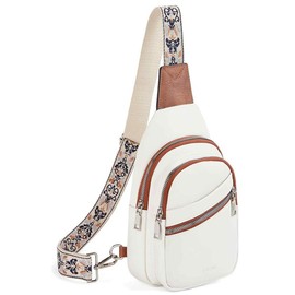 Telena Sling Bag for Women Crossbody Bags Purse for Women Vegan Leather Fanny Pack with Adjustable Strap Gift for Christmas - Color: Beige