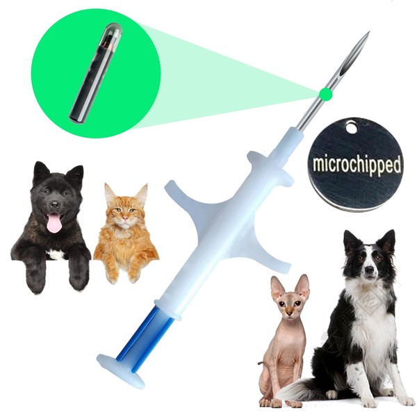Manruta ISO Microchip for Dogs and Cats 1.4X8 MM Scannable