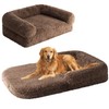 EHEYCIGA Foldable XXL Dog Bed, Faux Fur Fluffy Dog Bed