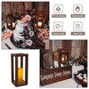 2 Sets 12" Rustic Wedding Table Decoration Farmhouse Decor Wooden
