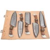 Wild Turkey Handmade Damascus 5pc Kitchen Chef Knife Gaming Set