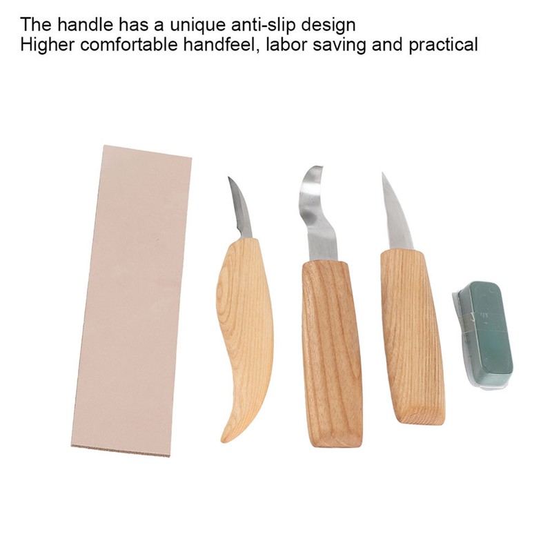 5pcs/set Wood Carving Tools Set Hand Wood Engraving Chisels Knife