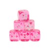 WeLoveDice - Dice Pink with White Hearts - Made in