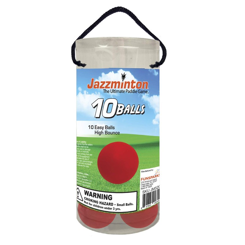 Jazzminton Slow Ball 10 Pack for Slower Play with Wooden