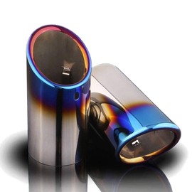 PolarLander Car Styling Stainless Steel Exhaust Muffler Tip Pipe For VW Volkswagen Jetta MK6 1.4T Golf 6 Golf 7 MK7 1.4T Blue