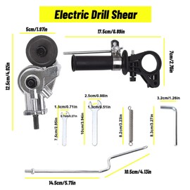 Electric Drill Plate Cutter, Tin Snips for Cordless Screwdrivers, Tin Snips Electric, Tin Cutter, Electric Tin Snips, Sheet Metal Nibpers for Cutting Iron, Steel, Copper, Aluminium