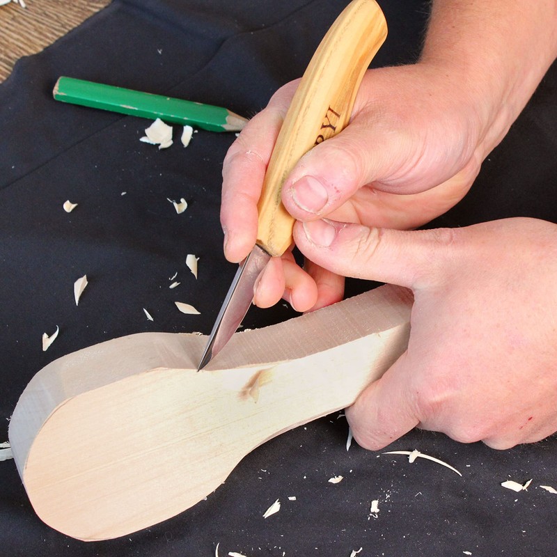 StryiCarvingTools Whittling Knife Small Sloyd Knife, Wood Carving Knife Hardened