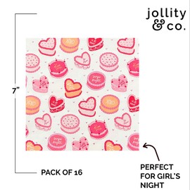 Jollity & Co You're The Cherry On Top Large Napkins - Large Napkins - Patterned Large Napkins - Pack of 16 Napkins - Napkins - Perfect for Valentine's Day, Shower, or any other celebration