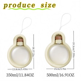 2PCS Portable Dog Water Bottle,Feeder Bowl, Foldable Leak Proof Puppy Water Dispenser with Drinking Feeder, for Outdoor Walking, Hiking,White(16.9OZ and 11.8OZ)