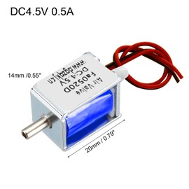 sourcing map Miniature Solenoid Valve 2 Way Normally Closed DC4.5V 0.5A Air Solenoid Valve