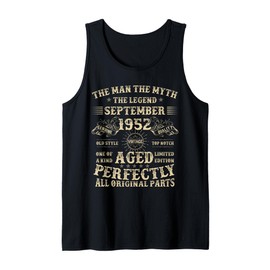 73rd Birthday Gifts for Men September 1952 73 Year Old Bday Tank Top