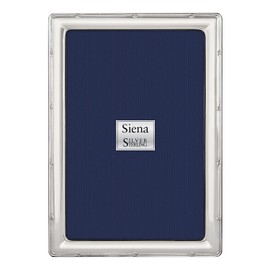 Siena TIZO 5x7 Hammered Silver Deco Picture Frame, Boutique Quality Photo Frame, TIZO Collection (925 Sterling Silver)