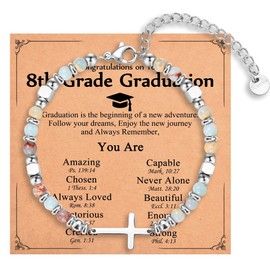 Christian Gifts for Women Girls, Religious Cross Bracelet, Birthday Christmas Easter Baptism Confirmation First Communion Valentines Day Graduation