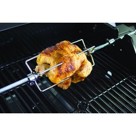 Dyna-Glo Universal Heavy Duty Rotisserie Kit for Grills, Black & Silver