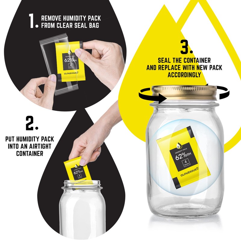 Cloudious9-62% 2-Way Humidity Pack Regulator 4 Gram - 12 Count