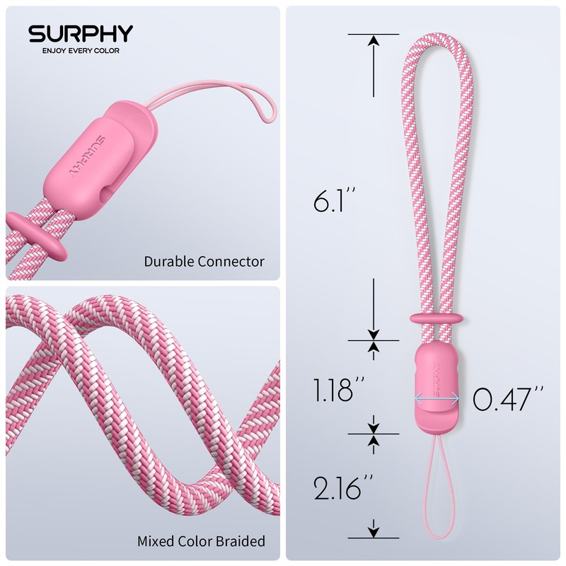 SURPHY Wrist Strap Lanyard for Phone, 2 Pack Adjustable Combination