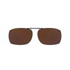 Solar Shield Clip-on Polarized Sunglasses Size 52 Rec 1 Brown