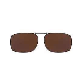 Solar Shield Clip-on Polarized Sunglasses Size 52 Rec 1 Brown Full Frame New