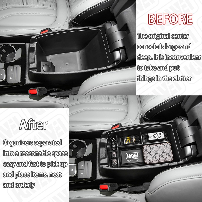 HGWEI Center Console Organizer Compatible with Ford Escape 2020-2026/Bronco Sport