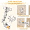 Furniware Set of 2 Middle Stop Cabinet Hinges, Opening Angle