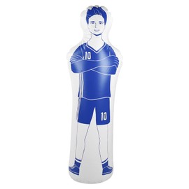 Ejoyous Football Training Dummy Inflatable Tumbler Football 0.35 m PVC Boxing Punch Bag 40 x 160 cm for Football Training Goalkeeper Practical Inflatable Football Training Doll (Blue)