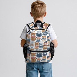 YSBKN Kid's Mini Backpack 12 Inch Cute Bear Backpack Schoolbag Preschool Kindergarten Children Bag Nursery Travel Bag for Toddler Boys Girls Age 3-7