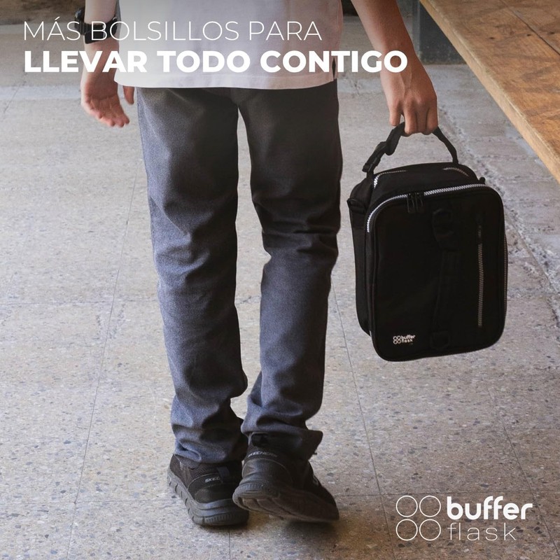 Buffer Flask Lonchera Térmica Grande Expandible para Adultos Amplia -