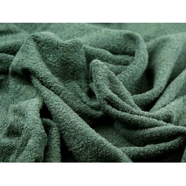 60" wide Cotton Loop Double Sided Towelling Fabric Bottle Green - per metre