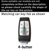 ontto 4-button Key Fob Case Leather Key Bag Fit for