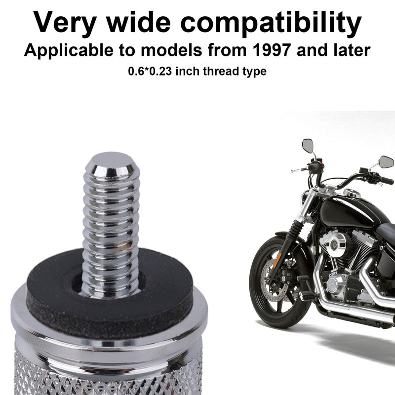 Motorcycle Rear Fender Seat Bolt, Skull Design 1/4"-20 Thread Seat