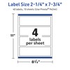 Avery TrueBlock Matte White Rectangle Labels with Sure Feed, 2.25"