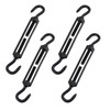 Nicerity 4 Pcs M5 Adjustable Hook and Eye Turnbuckle Black