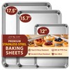 Baking Sheet Set of 3: Stainless Steel Cookie Sheets for