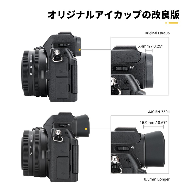 JJC Nikon Z50II Extended Eyecup Eyepiece Eyepiece Eyepiece for Nikon