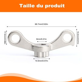LINISITING Werkzeug zur Demontage von Fahrradkurbeln 2-in-1, professioneller Kurbelabzieher, 8 mm Sechskantschlüssel, praktisch und langlebig