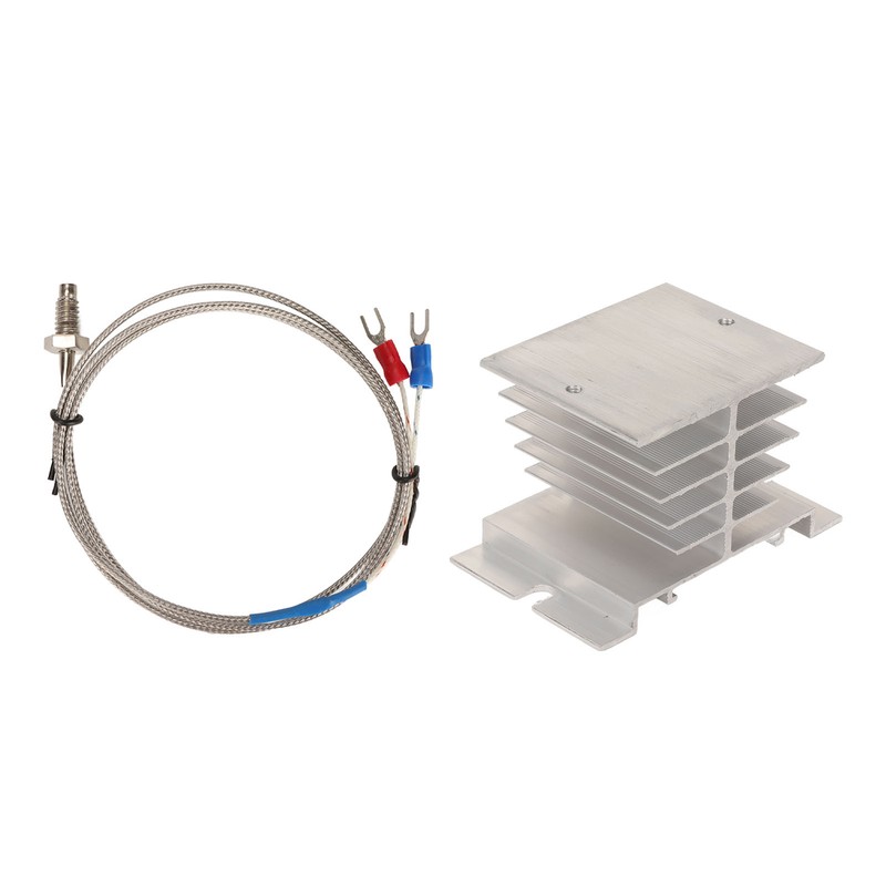 PID Temperature Controller Set K Type Thermocouple Heat Sink Relay