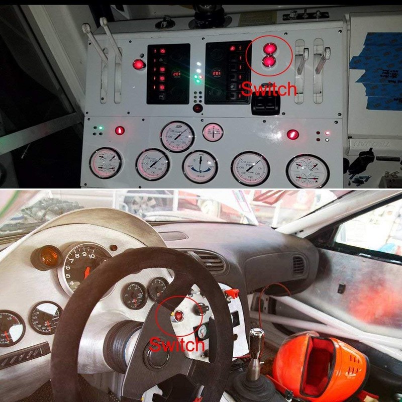 DC 12V 50A Red Light Engine Start Push Start Ignition