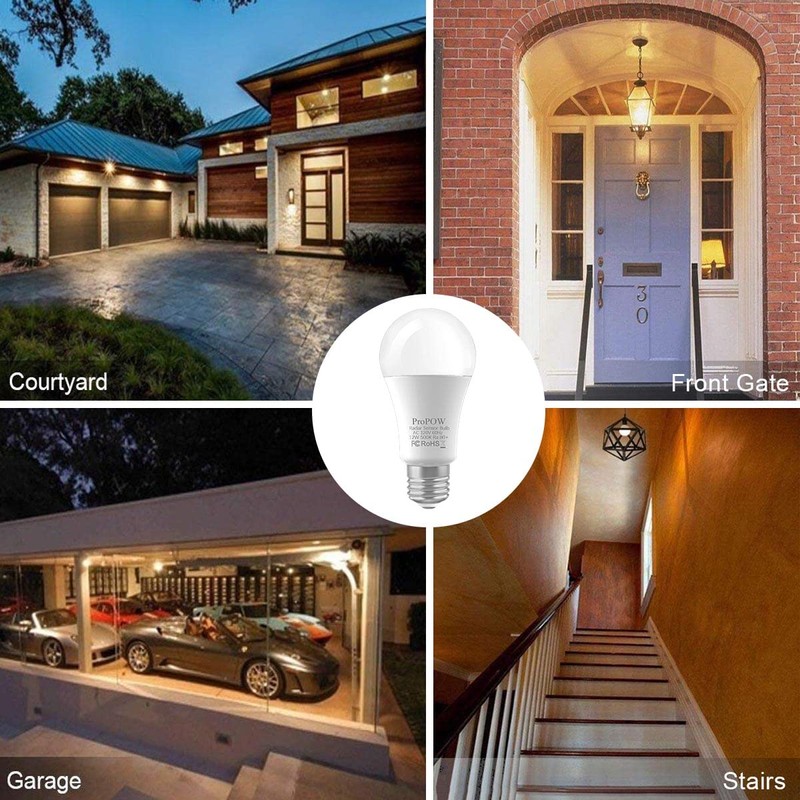 ProPOW Radar Motion Sensor Light Bulbs, A19 12W (100 Watt