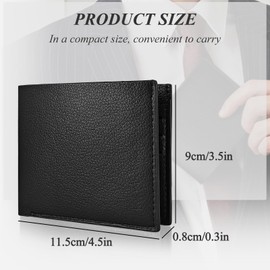 WisePoint Men's Wallets, PU Leather Card Wallet, Credit Card Holder for Men and Boys, Lightweight Boys Wallet, Money Purse for Work, Shopping, Travel, coffee, S, Minimalist