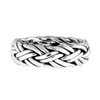 AeraVida Delicate Woven Braid 7mm Band .925 Sterling Silver Ring