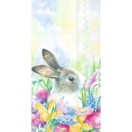 Boston International IHR 3-Ply Paper Napkins, 16-Count Guest Size, Ruby In The Meadow